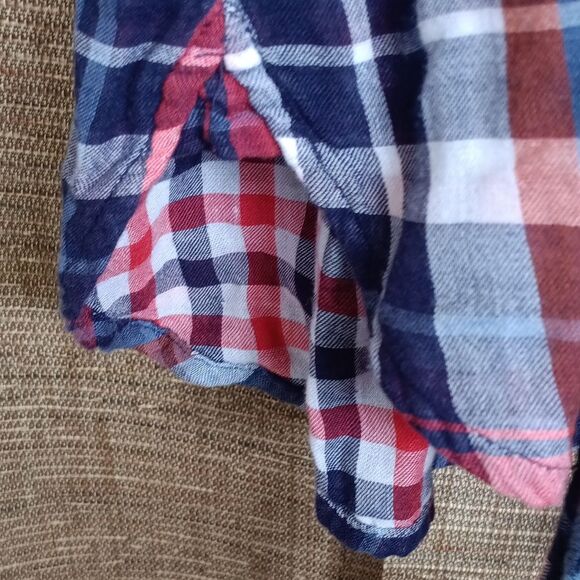 GAP Red and Blue Plaid Cotton Shirt Dress - Picture 4 of 5